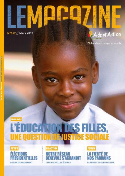 couverture du magazine aide et action : l'éducation des filles